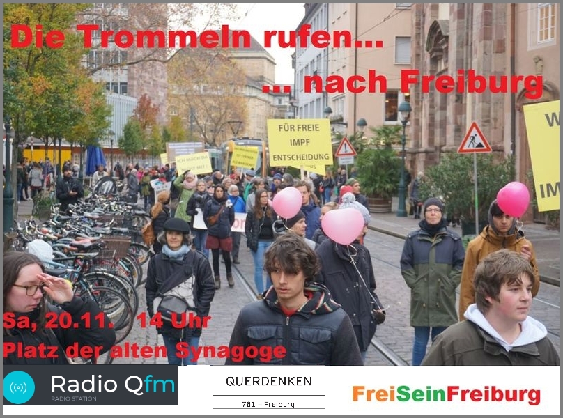 Freiburg – Demonstration – Umzug – Samstag 11.12.2021  – 14:00 Platz der alten Synagoge