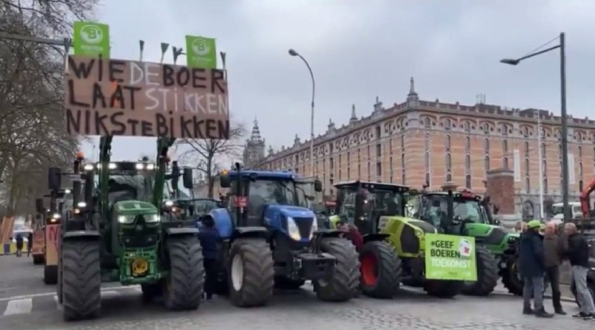 Tausende Flämische Bauern blockieren Brüssel